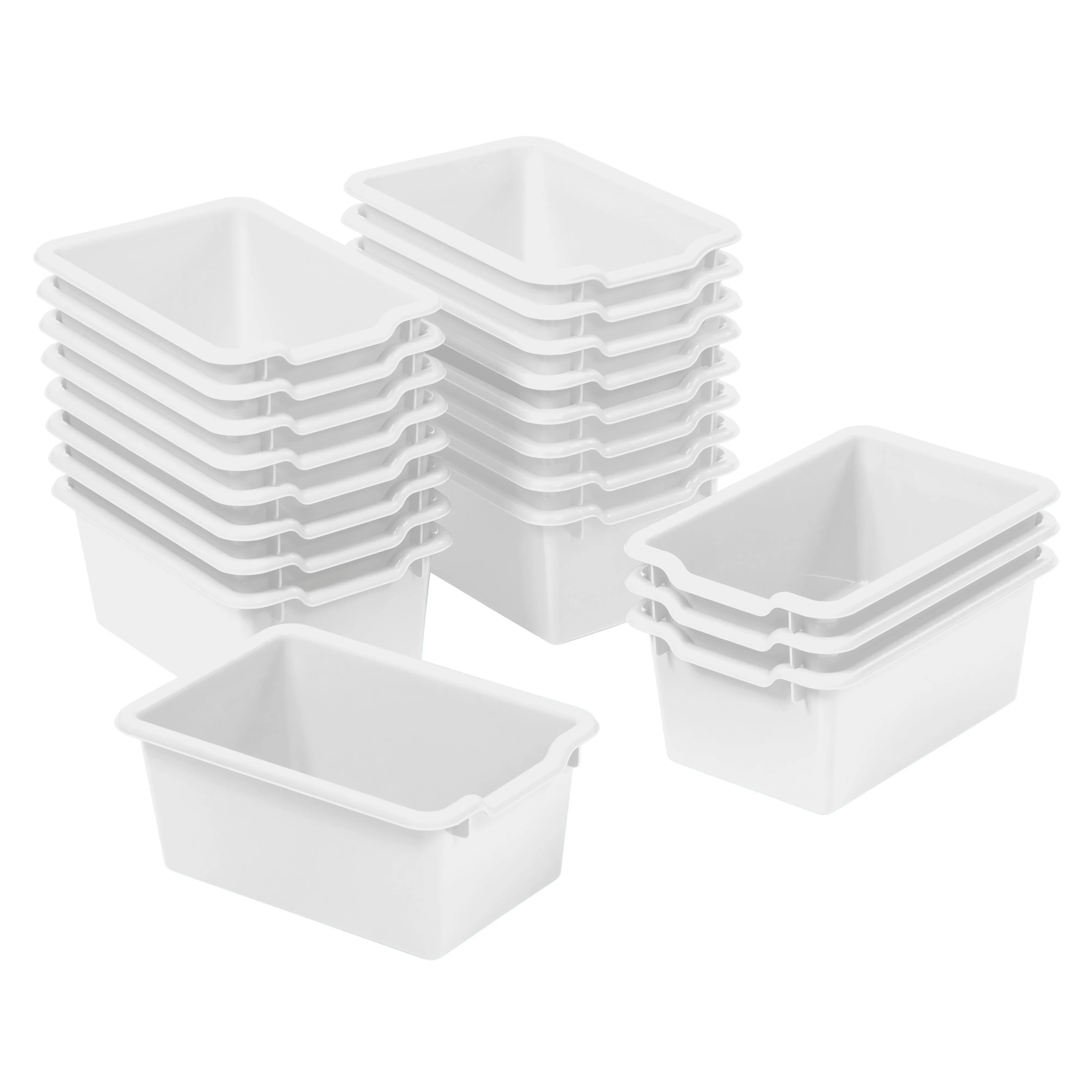 Scoop Front Storage Bins, Multipurpose Organization, 20-Pack