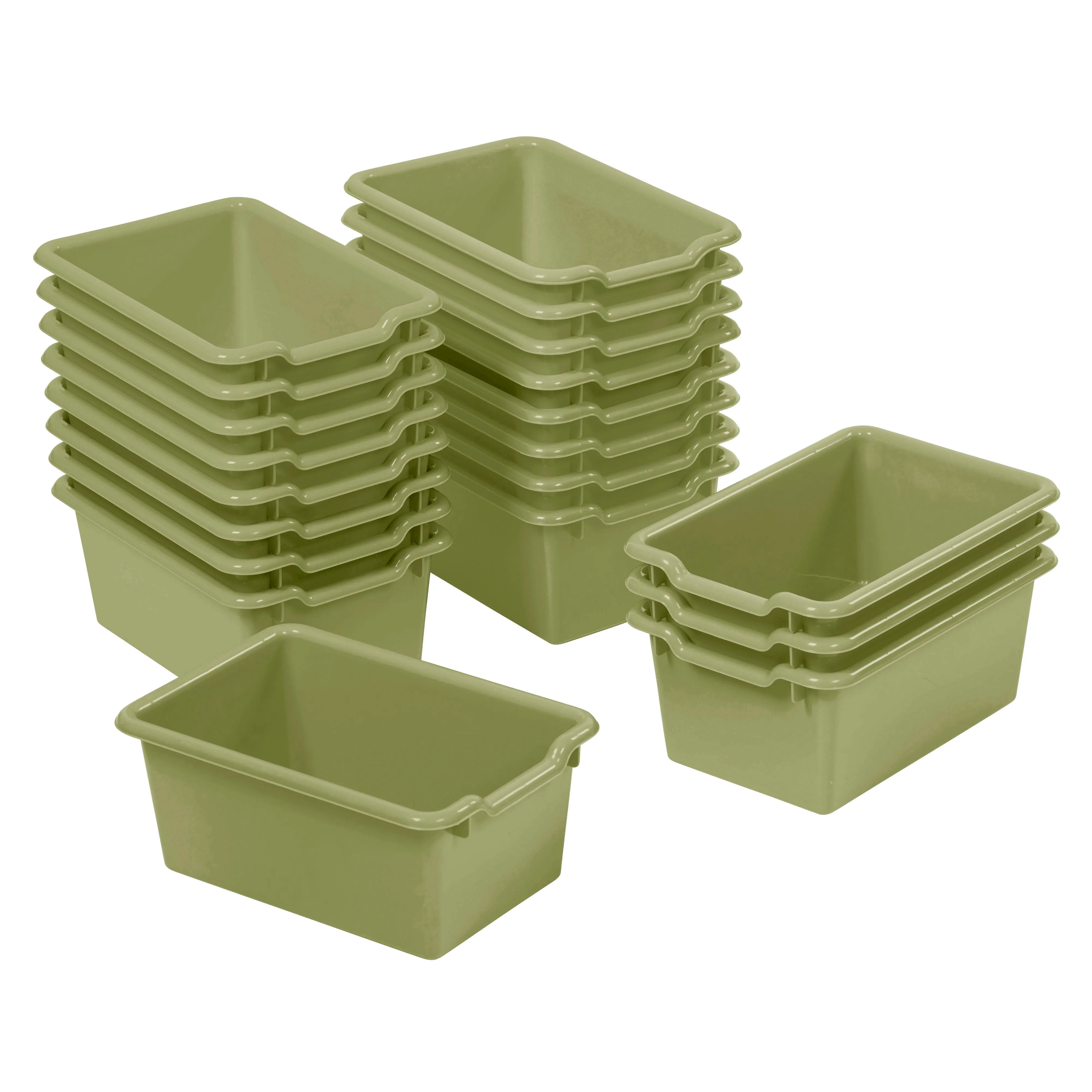 Scoop Front Storage Bins, Multipurpose Organization, 20-Pack