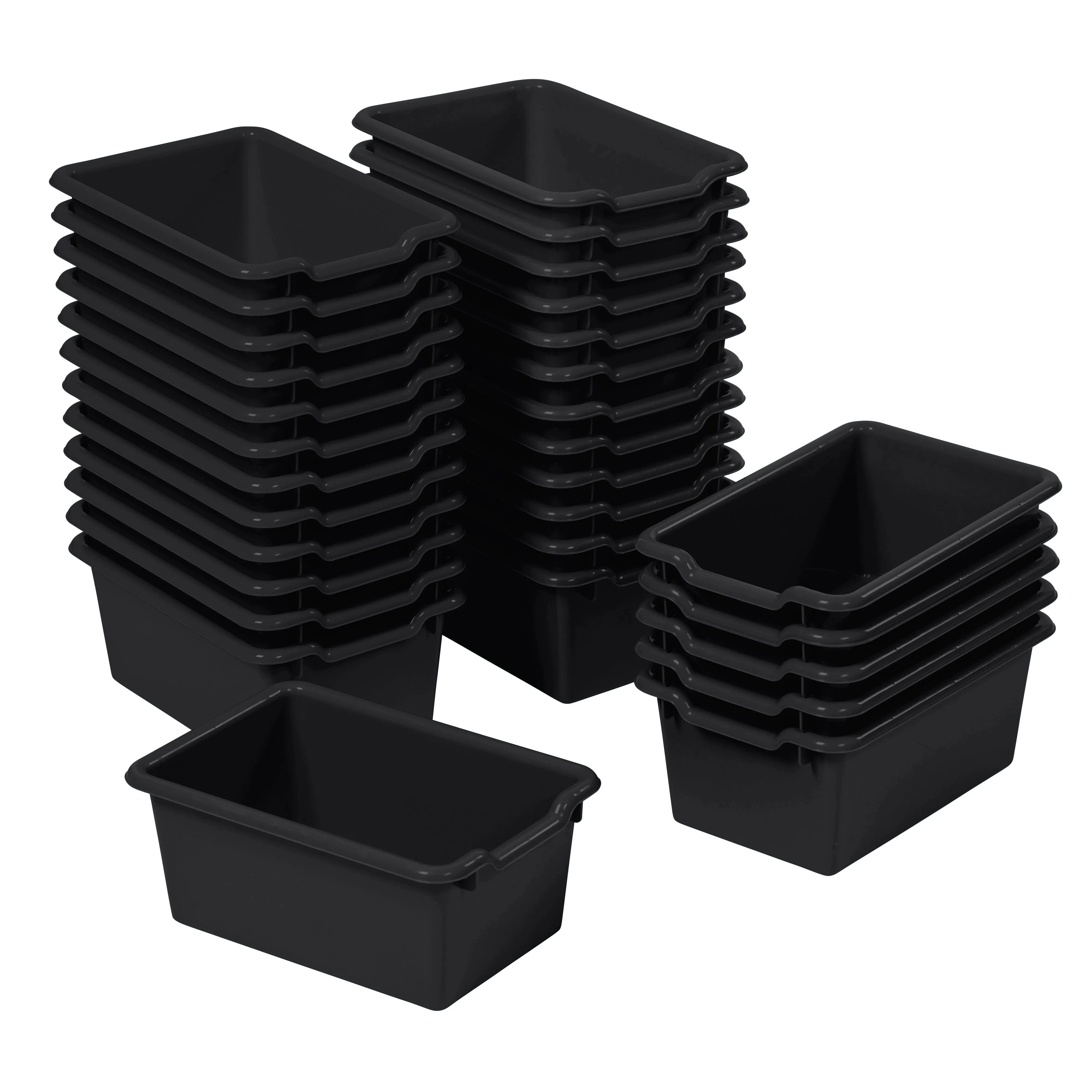 Scoop Front Storage Bins, Multipurpose Organization, 30-Pack