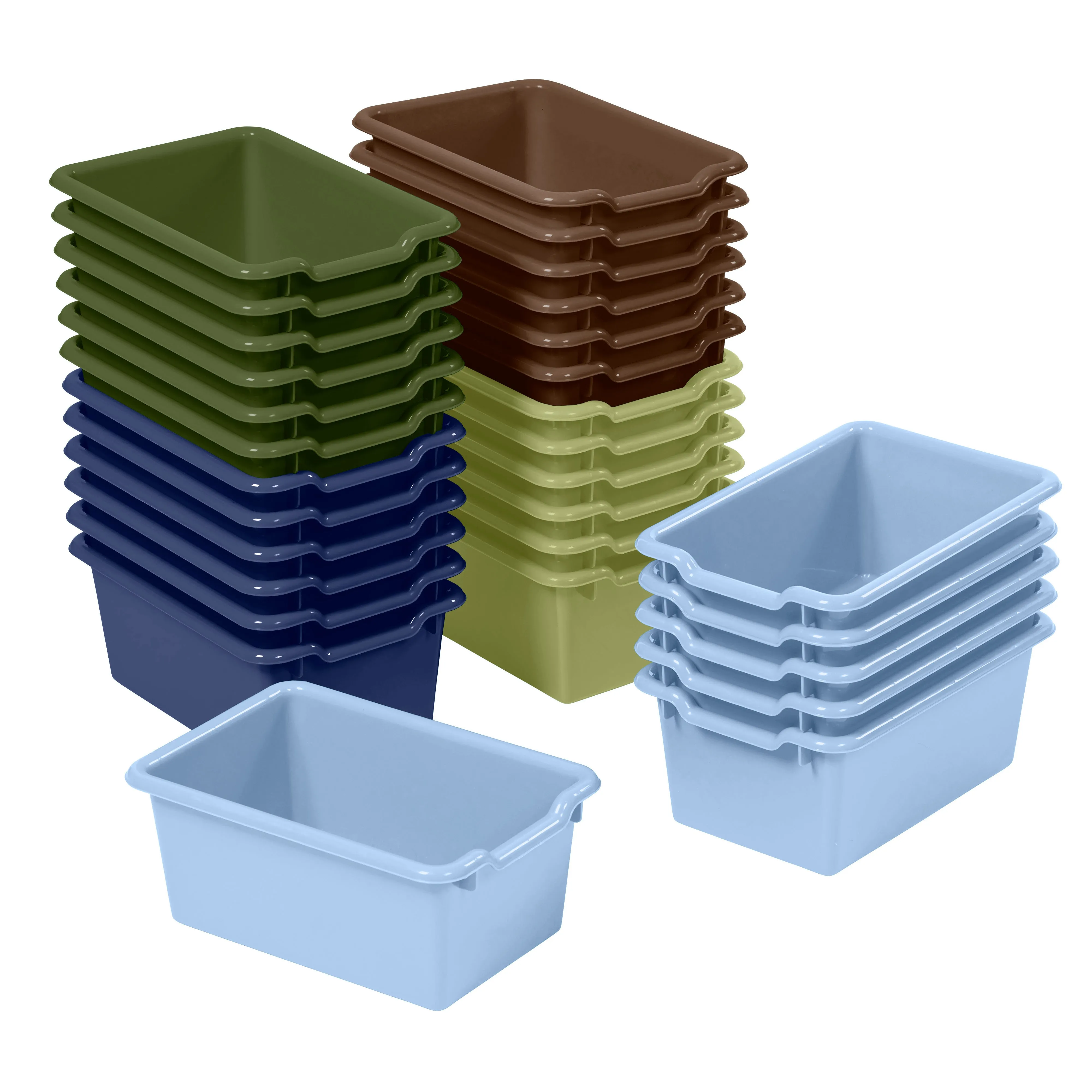 Scoop Front Storage Bins, Multipurpose Organization, 30-Pack