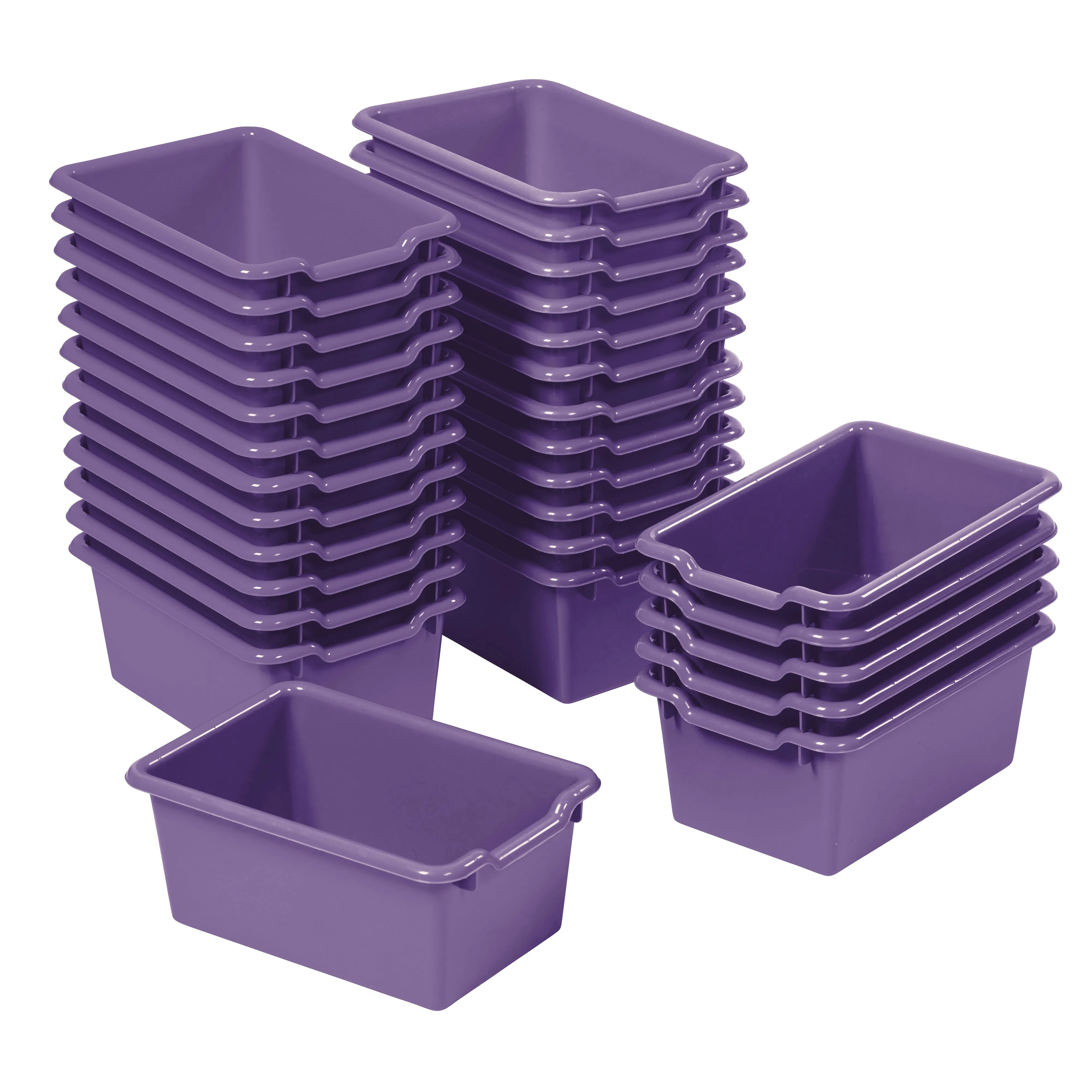 Scoop Front Storage Bins, Multipurpose Organization, 30-Pack