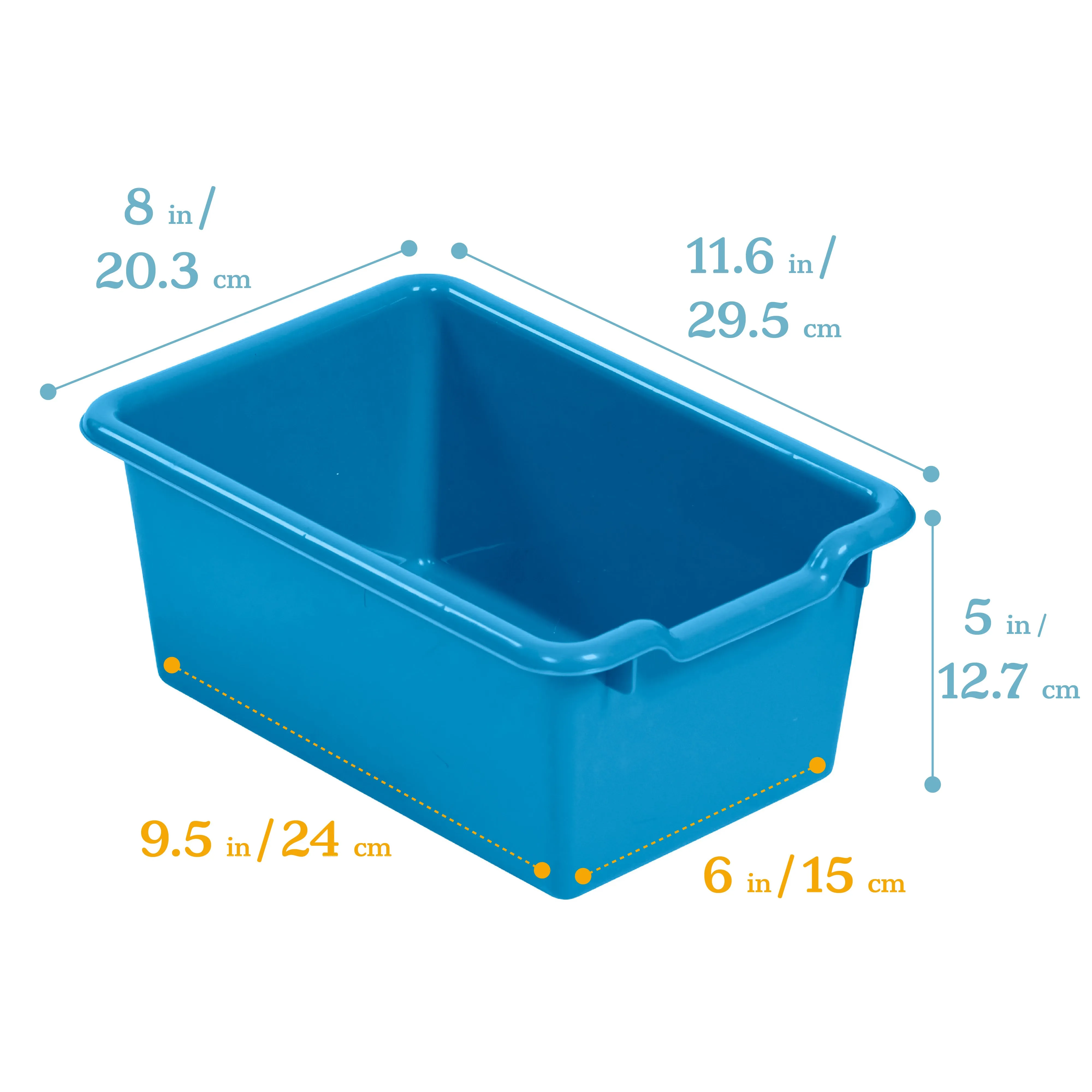 Scoop Front Storage Bins, Multipurpose Organization, 5-Pack