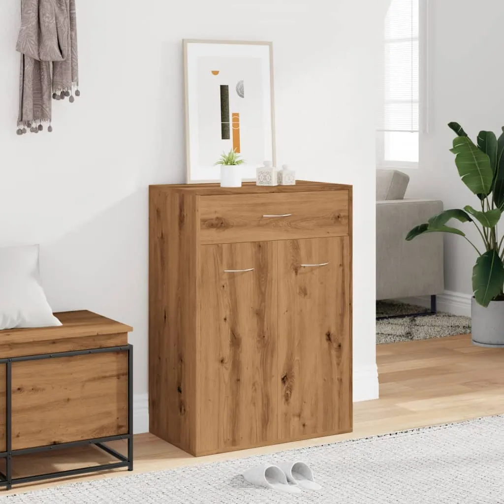 Shoe Cabinet Artisan Oak 60x35x84 cm Engineered Wood