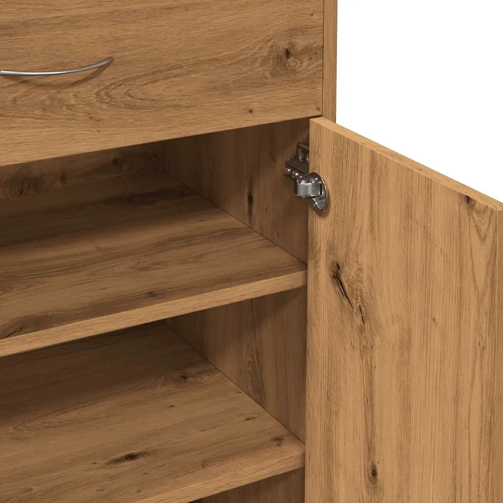 Shoe Cabinet Artisan Oak 60x35x84 cm Engineered Wood