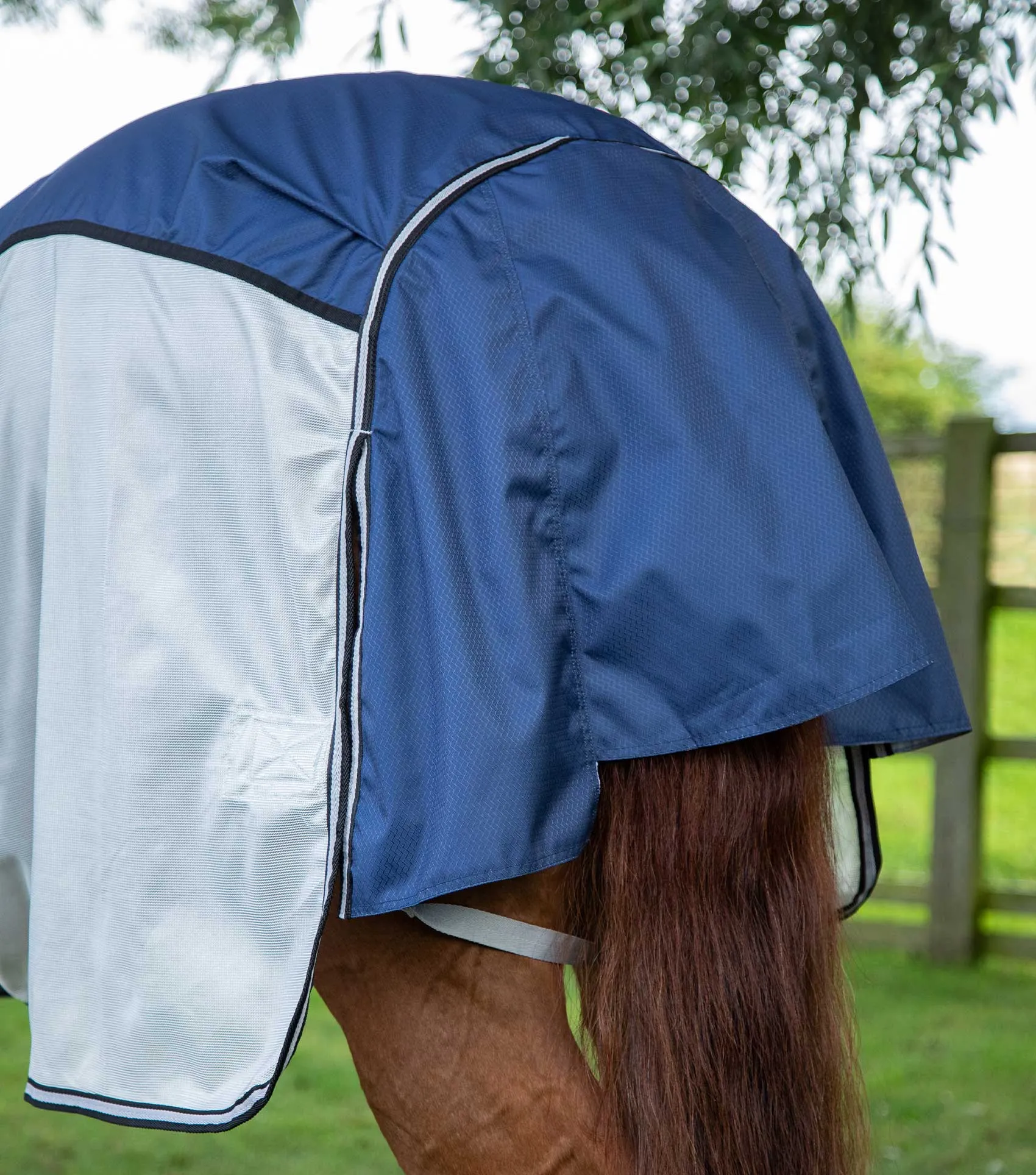 ShowerTex Fly Rug with Surcingles Navy