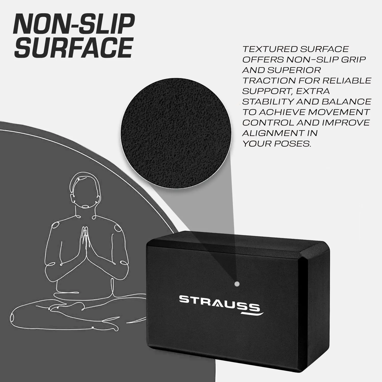 Strauss Yoga Block (Green), Pair