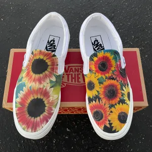 Sunflower - Custom Slip Ons