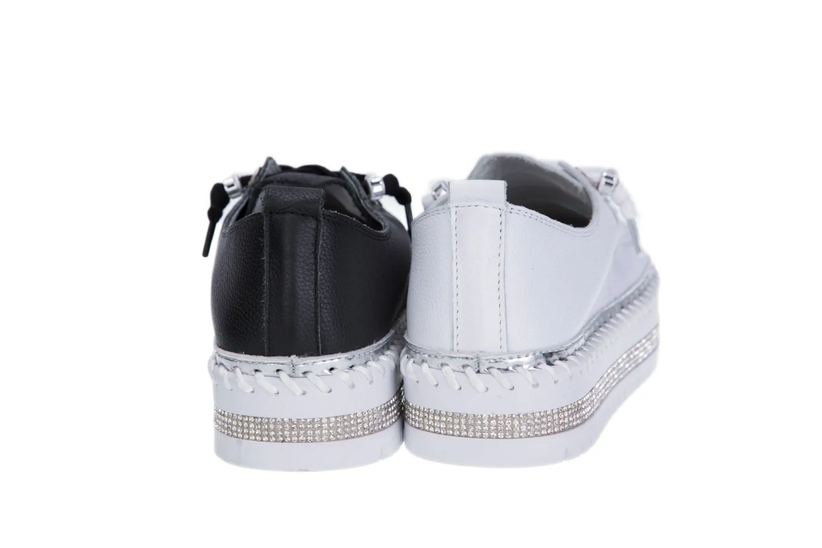 SUSAN Leather Lace-Up Sneakers