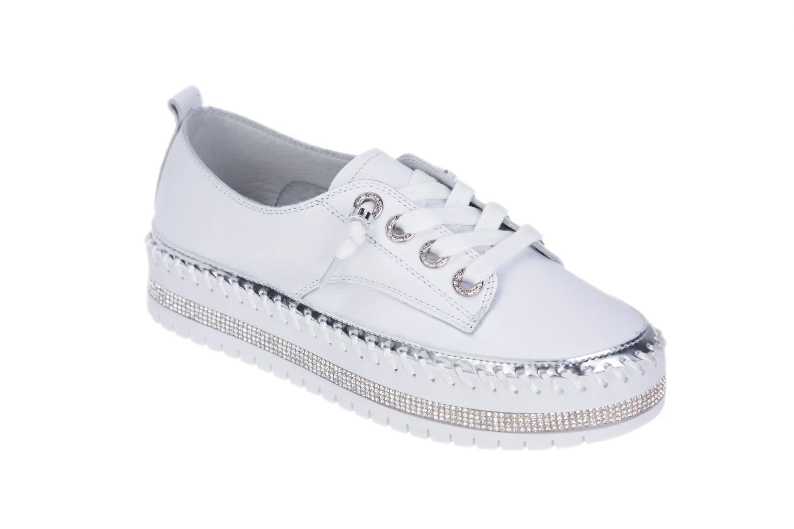 SUSAN Leather Lace-Up Sneakers