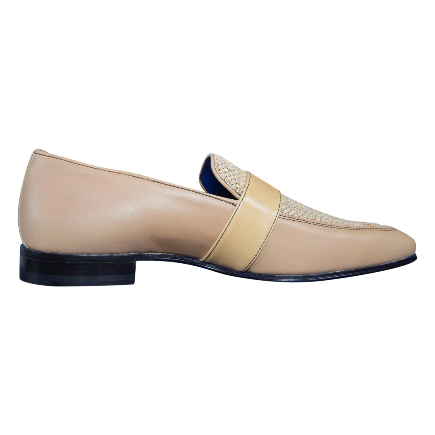 Tan Cestino Monk Rose Gold Loafer