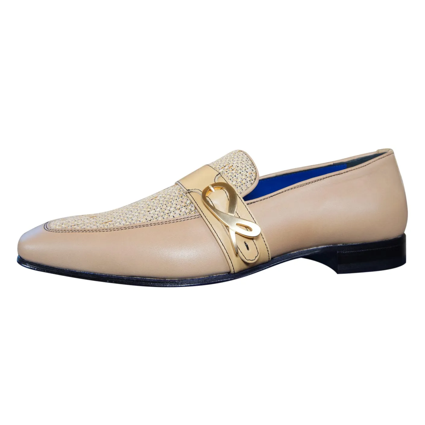 Tan Cestino Monk Yellow Gold Loafer