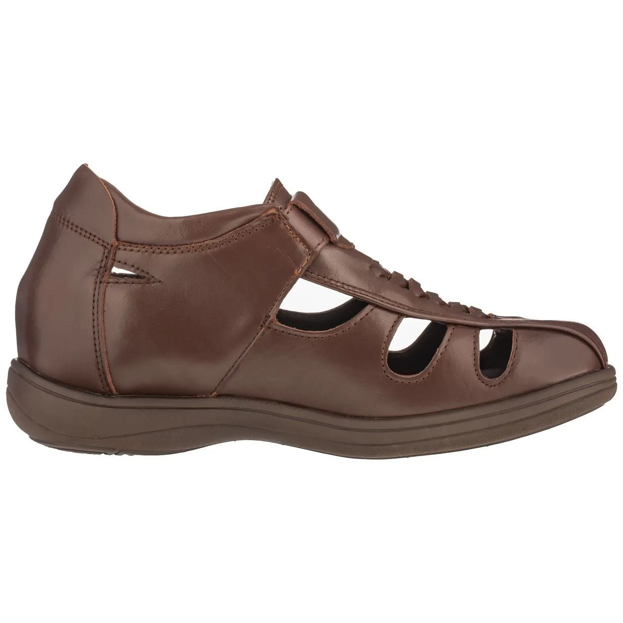 TOTO - G13072 - 3.2 Inches Taller (Cordovan Dark Brown) Braided Sandals - Super Lightweight