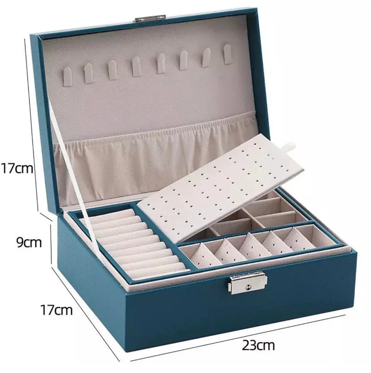 Travel Jewelry Box Jewelry Organizer Earrings Display Portable Jewelry Case Boxes Button PU Leather Storage Jewelers