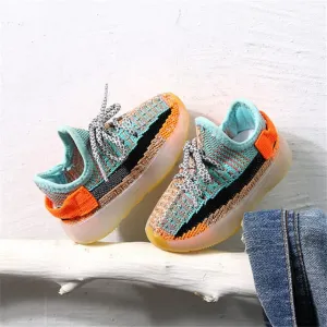 Trendy Toddler Sneakers , Color - Blue orange