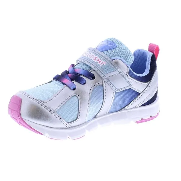 Tsukihoshi LITTLE KIDS Rainbow Sneaker - Silver/Sky