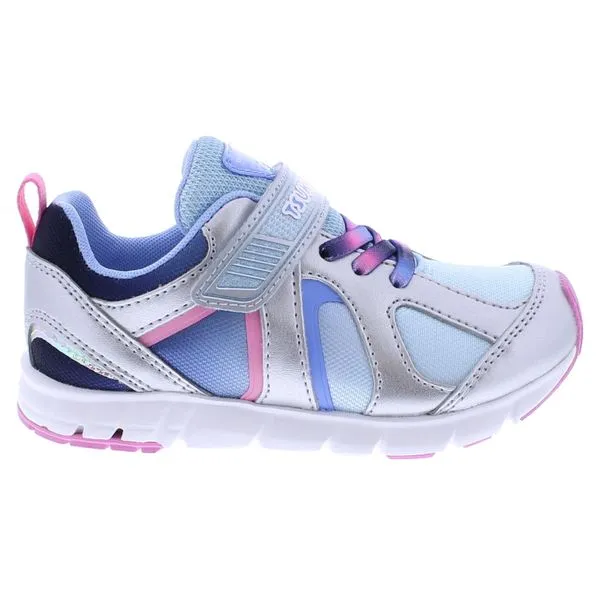 Tsukihoshi LITTLE KIDS Rainbow Sneaker - Silver/Sky