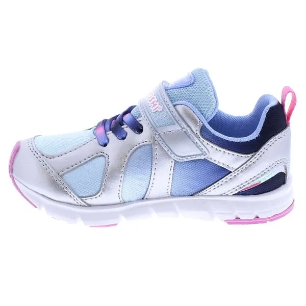 Tsukihoshi LITTLE KIDS Rainbow Sneaker - Silver/Sky