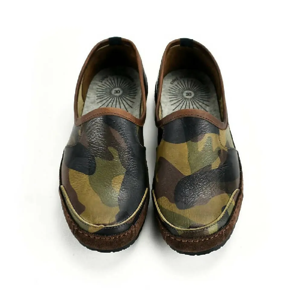 Vermont House Shoes: Premium Italian Veg-Tan Camo Loafers