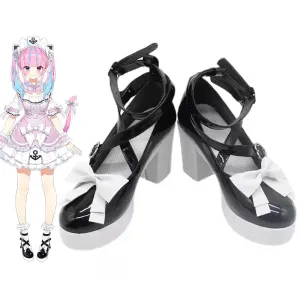 Virtual YouTuber Minato Aqua Fifth Costume Maid Dress Cosplay Shoes