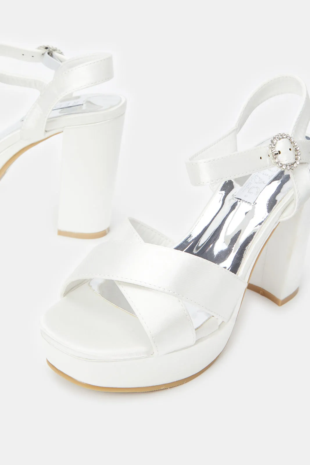 Women Silver Platform Sandal