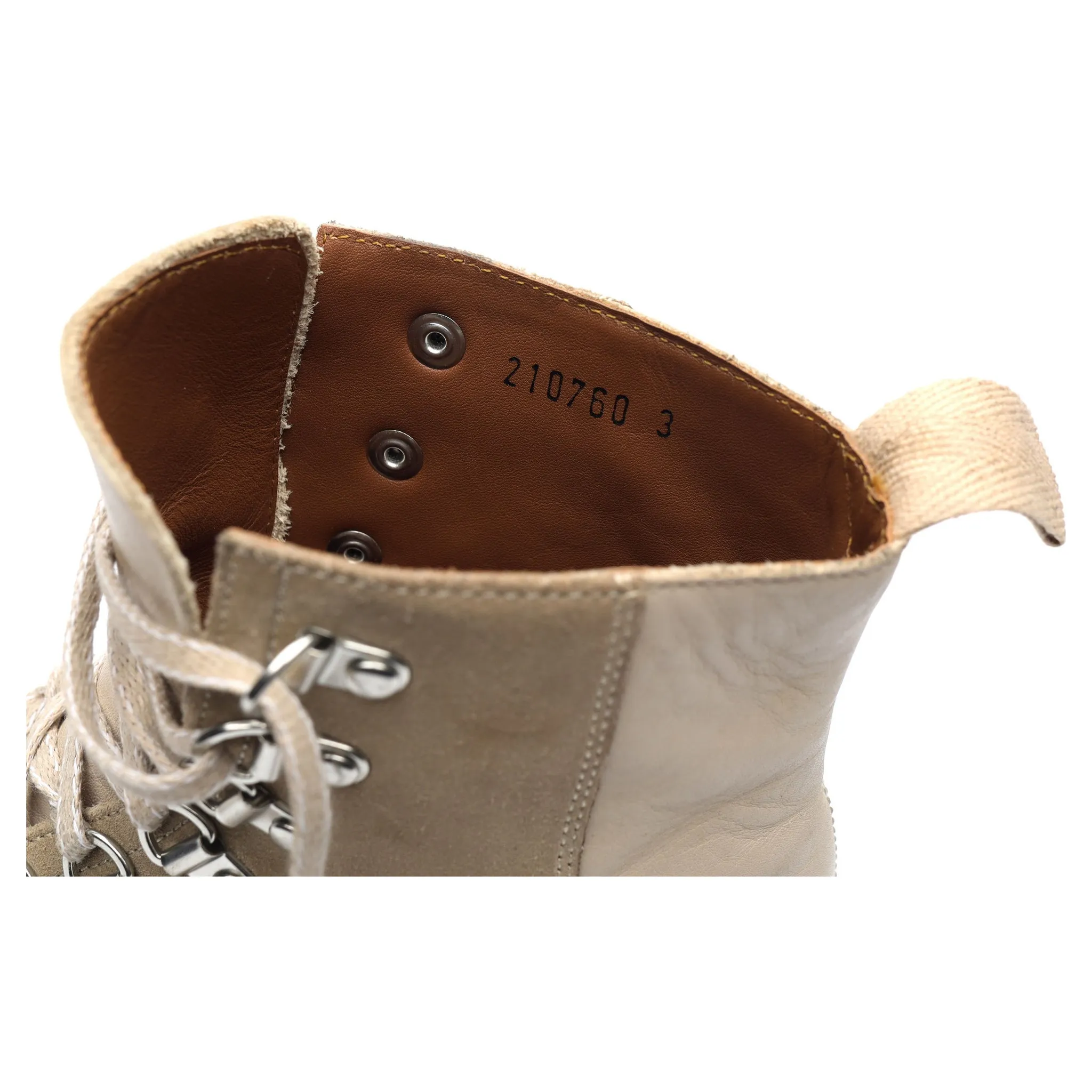 Women's 'Nanette' Beige Suede Hiker Boots UK 3